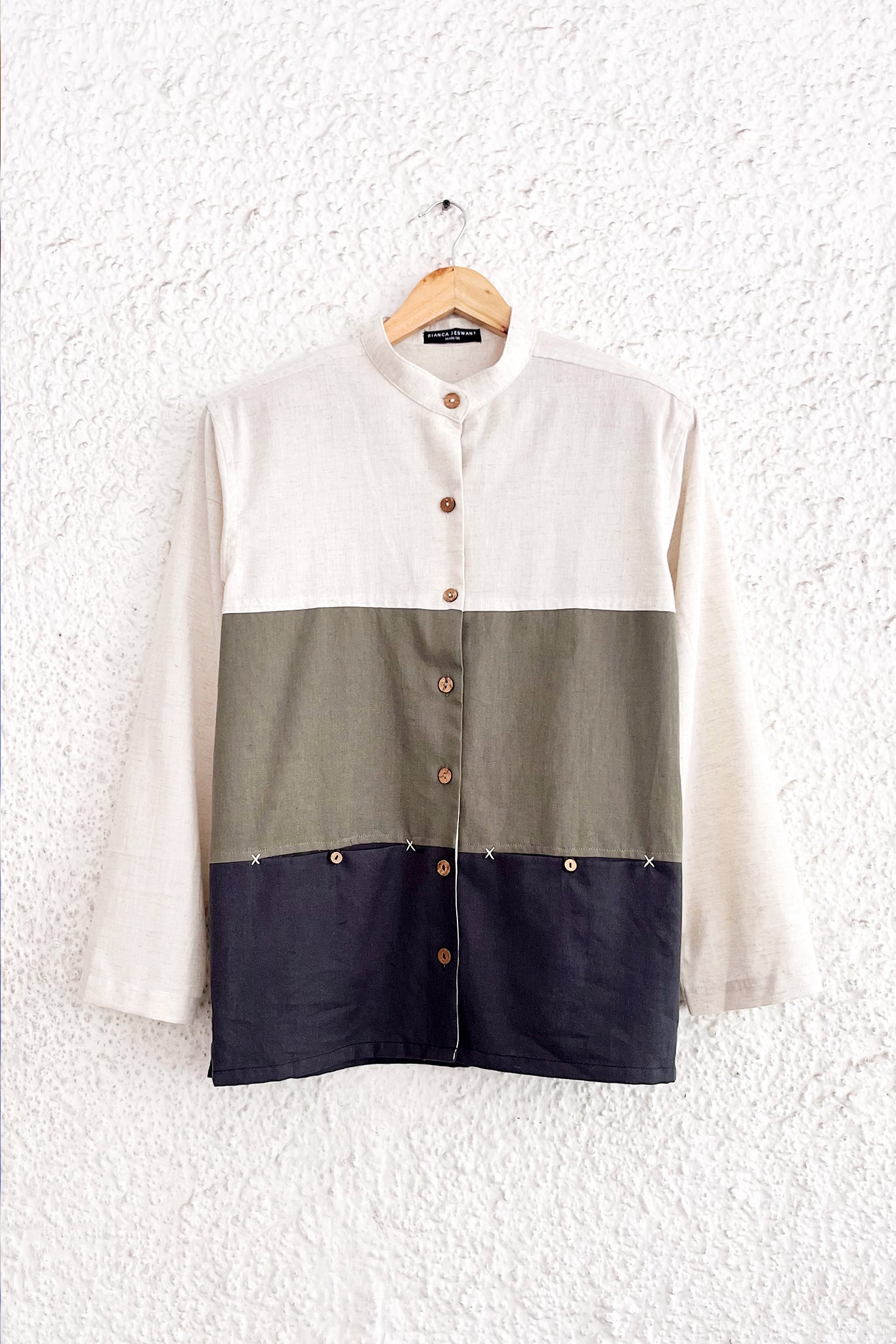 Women's Colour Blocked Shirt - Rainforest