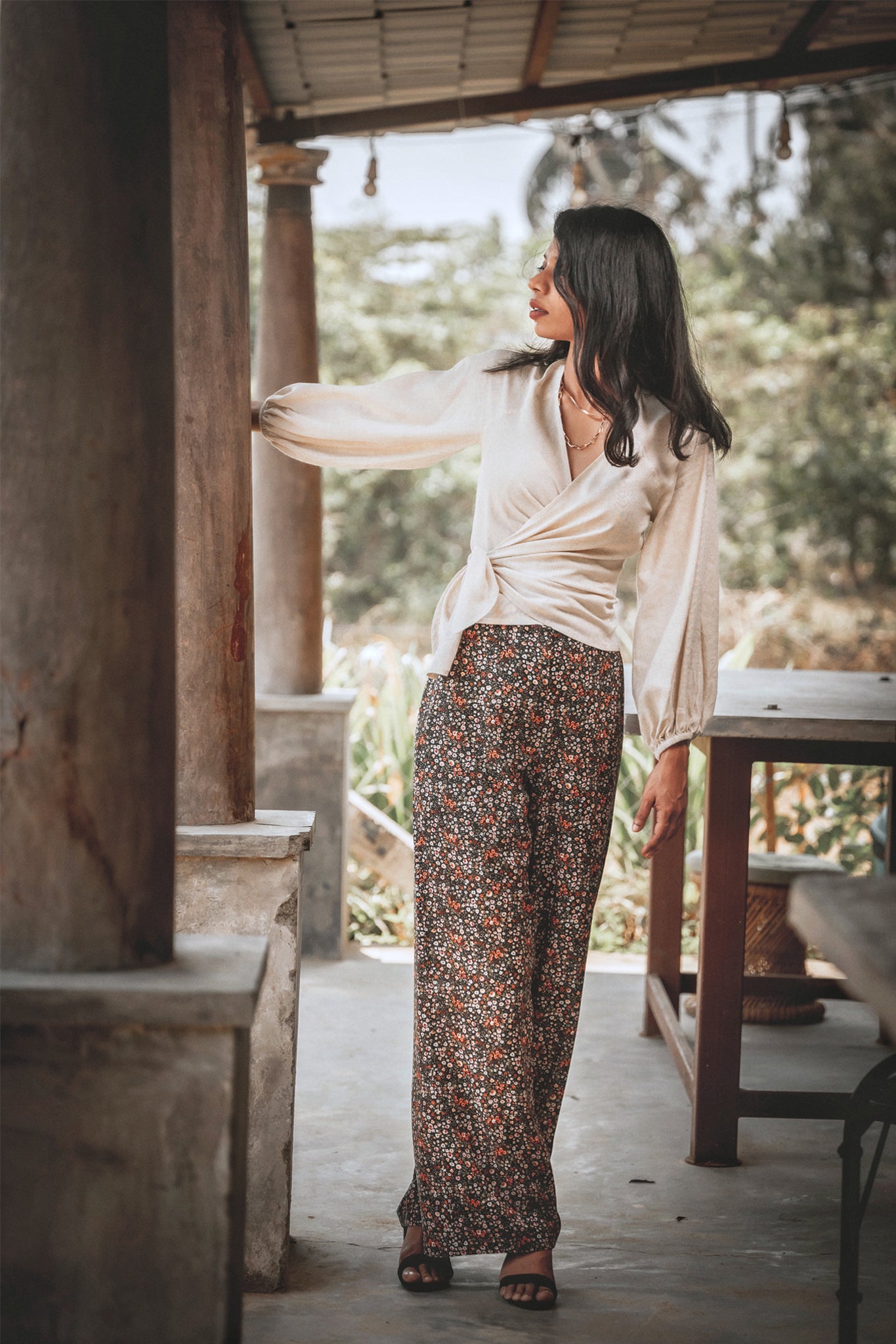 Wide Leg Trouser - Floral